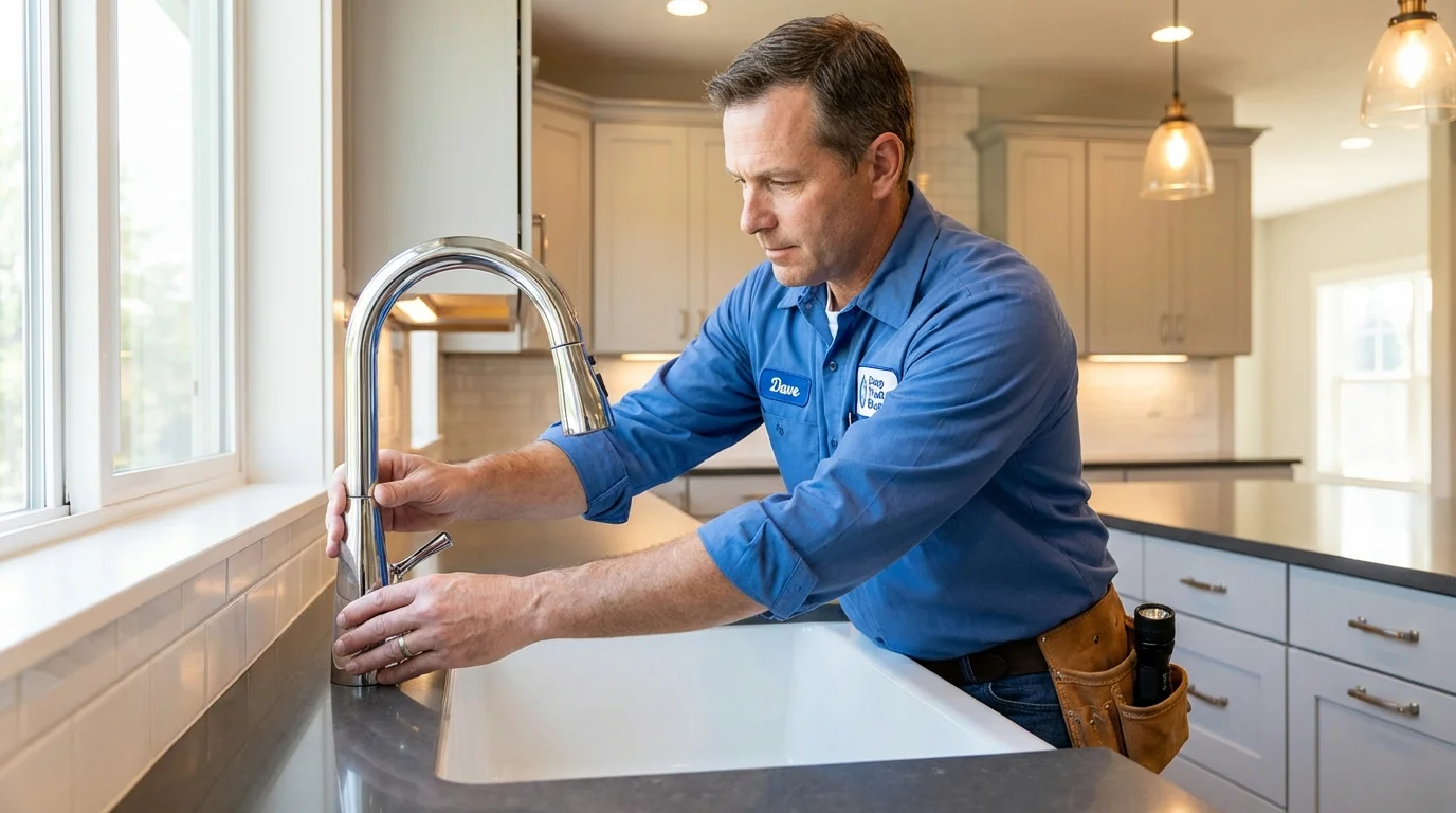 Kitchen faucet installation by Johns Plumbing LLC in Rolling Meadows