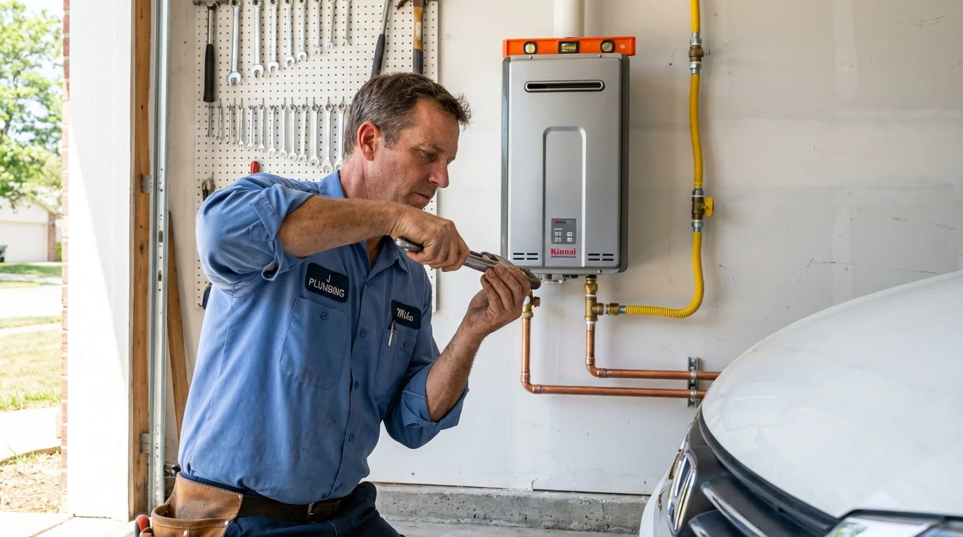 Tankless water heater installation by a Johns Plumbing LLC plumber in Rolling Meadows